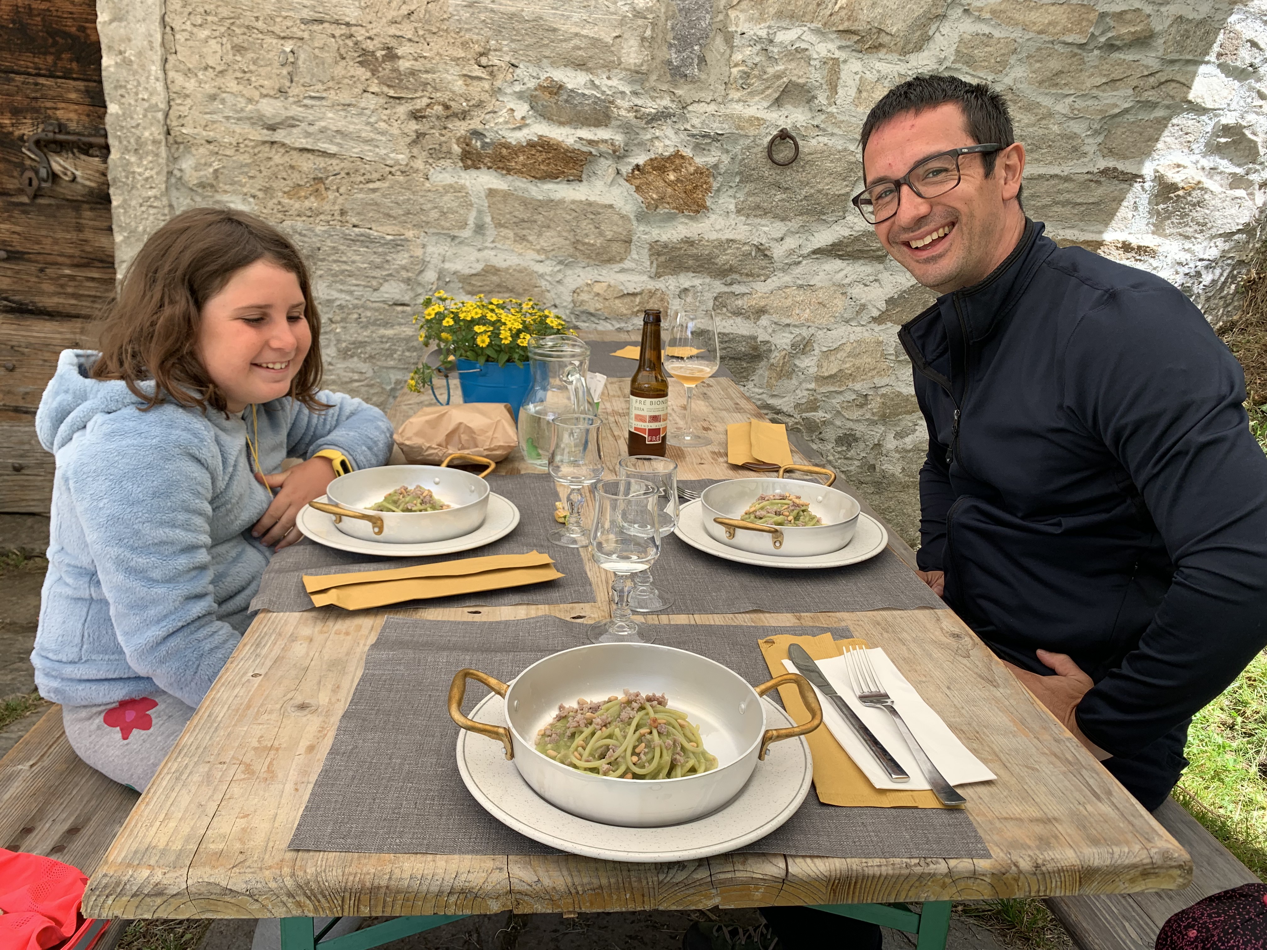 Fabio e Mimi a tavola